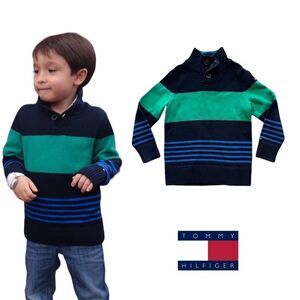 TOMMY HILFIGER | Navy-Green | KNIT SWEATER